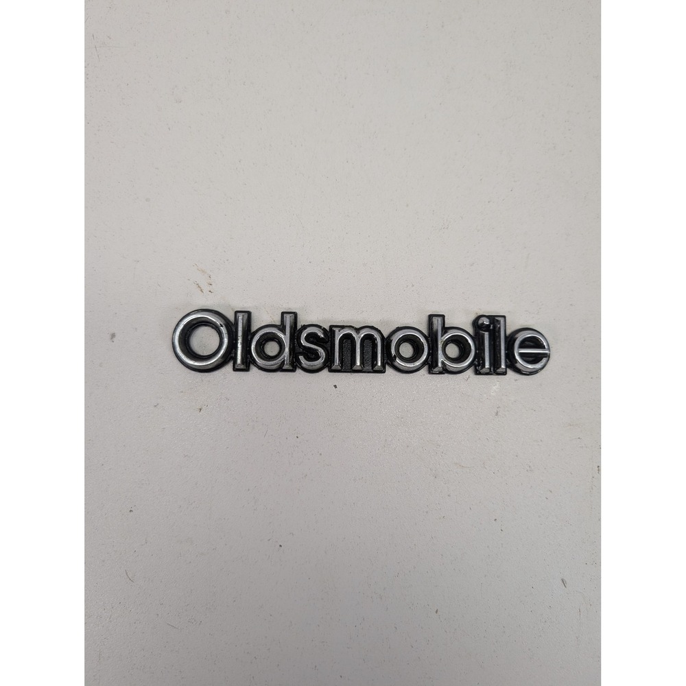 Oldsmobile Rear Emblem Badge Script Silver Chrome Trunk‎ Logo OEM Car Trim